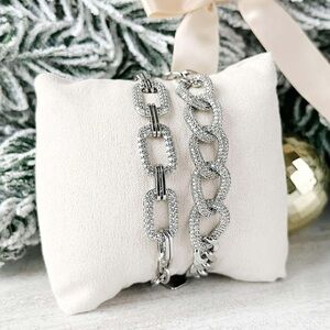 Park Lane Iceluxe Silver Chain Bracelet | December Sparkle Box Exclusive